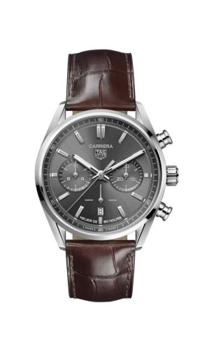 TAG Heuer Carrera Calibre Heuer 02 42 Stainless Steel / Grey / Strap